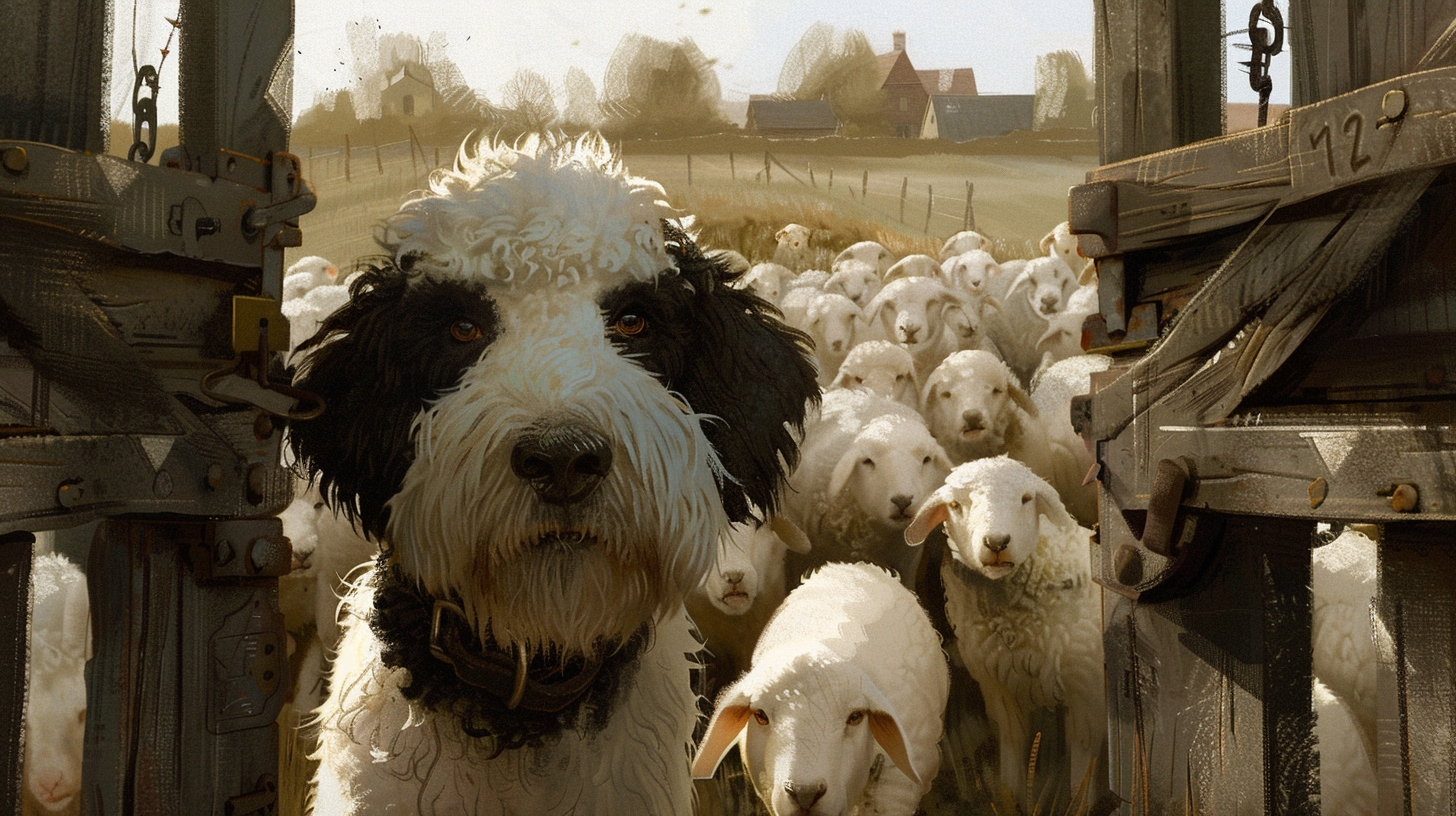 Rocky’s Reverse Herding Adventure: A Sheepdog’s Tale